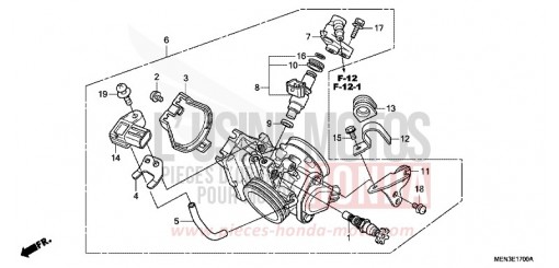THROTTLE BODY CRF450RC de 2012
